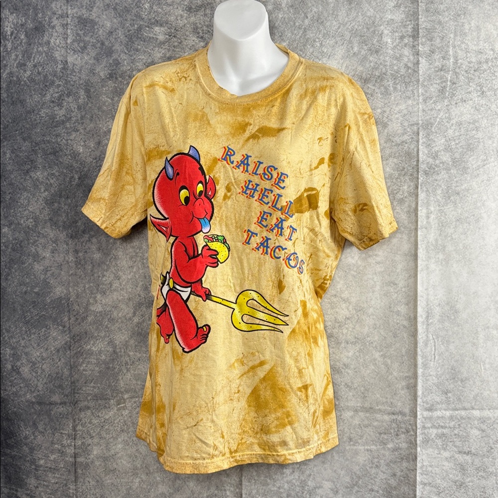 Comfort‎ Colors Raise Hell Eat Tacos Color Blast T Shirt Size Large